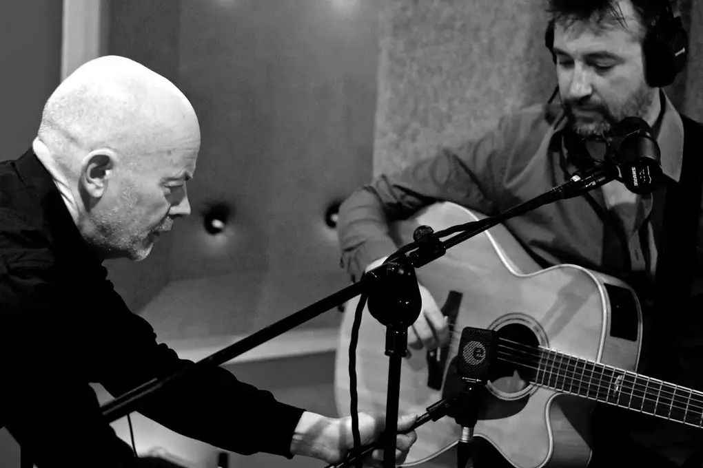 Billy Treacy with Conor performing Irish folk music